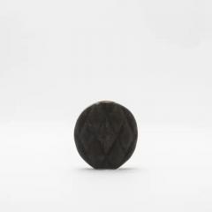  Kifu Paris Kifu Augousti Modern Quilted Vase in Black Shagreen with Brass Details by KIFU Paris - 3876607