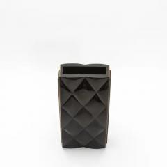  Kifu Paris Kifu Augousti Modern Quilted Vase in Black Shell by KIFU Paris - 3876521