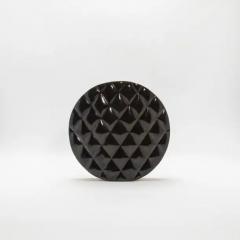  Kifu Paris Kifu Augousti Modern Quilted Vase in Black Shell with Brass Details by KIFU Paris - 3876449