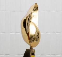  Kifu Paris Kifu Augousti Modern Sculptural Floor Lamp in Polished Brass with Black Shell Details by KIFU - 4208023