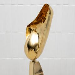  Kifu Paris Kifu Augousti Modern Sculptural Floor Lamp in Polished Brass with Black Shell Details by KIFU - 4208041