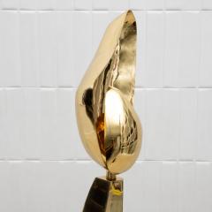  Kifu Paris Kifu Augousti Modern Sculptural Floor Lamp in Polished Brass with Black Shell Details by KIFU - 4208042
