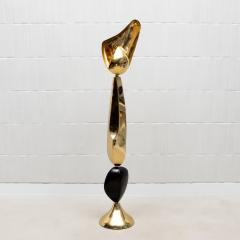  Kifu Paris Kifu Augousti Modern Sculptural Floor Lamp in Polished Brass with Black Shell Details by KIFU - 4208104