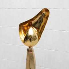  Kifu Paris Kifu Augousti Modern Sculptural Floor Lamp in Polished Brass with Black Shell Details by KIFU - 4208121