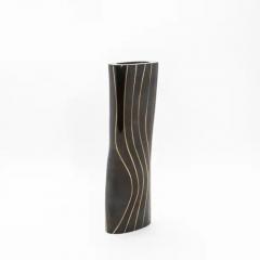  Kifu Paris Kifu Augousti Modern Vase in Black Shell with Brass Details by KIFU Paris - 3869610