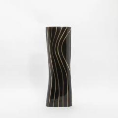  Kifu Paris Kifu Augousti Modern Vase in Black Shell with Brass Details by KIFU Paris - 3869628