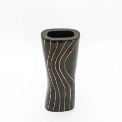  Kifu Paris Kifu Augousti Modern Vase in Black Shell with Brass Details by KIFU Paris - 3869701