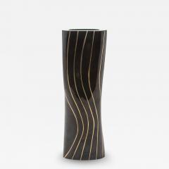  Kifu Paris Kifu Augousti Modern Vase in Black Shell with Brass Details by KIFU Paris - 3878805