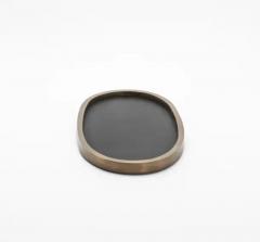  Kifu Paris Kifu Augousti Oval Tray in Black Oak with Bronze Patina Brass by Kifu Paris - 3845301