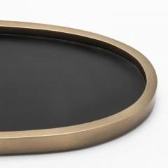  Kifu Paris Kifu Augousti Oval Tray in Black Oak with Bronze Patina Brass by Kifu Paris - 3845306