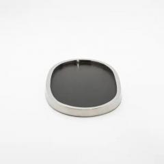 Kifu Paris Kifu Augousti Oval Tray in Black Oak with Polished Stainless Steel by Kifu Paris - 3845338