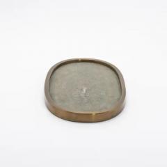  Kifu Paris Kifu Augousti Oval Tray in Grey Shagreen with Bronze Patina Brass by Kifu Paris - 3845285