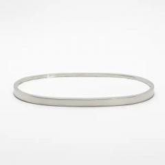  Kifu Paris Kifu Augousti Oval Tray in White Shagreen with Polished Stainless Steel by Kifu Paris - 3845333