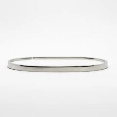  Kifu Paris Kifu Augousti Oval Tray in White Shagreen with Polished Stainless Steel by Kifu Paris - 3845340