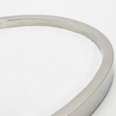  Kifu Paris Kifu Augousti Oval Tray in White Shagreen with Polished Stainless Steel by Kifu Paris - 3845342