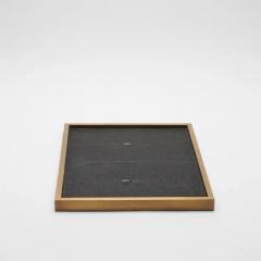  Kifu Paris Kifu Augousti Rectangular Tray in Black Shagreen with Bronze Patina Brass by Kifu Paris - 3844898