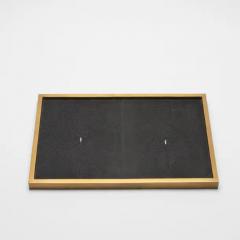  Kifu Paris Kifu Augousti Rectangular Tray in Black Shagreen with Bronze Patina Brass by Kifu Paris - 3844907