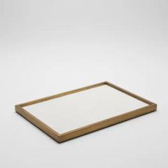  Kifu Paris Kifu Augousti Rectangular Tray in Shagreen with Bronze Patina Brass by Kifu Paris - 3844935