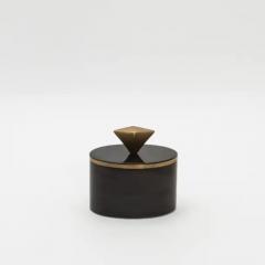  Kifu Paris Kifu Augousti Set of 2 Boxes in Black Shell with Bronze Patina Brass Details by Kifu Paris - 3869903