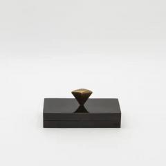  Kifu Paris Kifu Augousti Set of 2 Boxes in Black Shell with Bronze Patina Brass Details by Kifu Paris - 3869912
