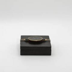  Kifu Paris Kifu Augousti Set of 2 Boxes in Oak with Semi Precious Stone and Brass by Kifu Paris - 3844498