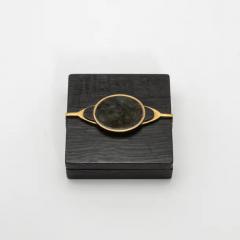  Kifu Paris Kifu Augousti Set of 2 Boxes in Oak with Semi Precious Stone and Brass by Kifu Paris - 3844516