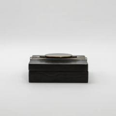  Kifu Paris Kifu Augousti Set of 2 Boxes in Oak with Semi Precious Stone and Brass by Kifu Paris - 3844517