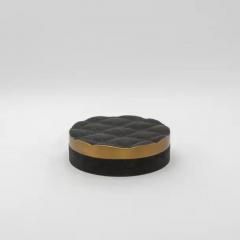  Kifu Paris Kifu Augousti Set of 2 Quilted Boxes in Black Shagreen with Bronze Patina Brass by Kifu Paris - 3844576