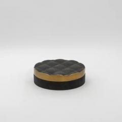  Kifu Paris Kifu Augousti Set of 2 Quilted Boxes in Black Shagreen with Bronze Patina Brass by Kifu Paris - 3844578