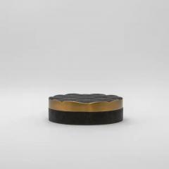  Kifu Paris Kifu Augousti Set of 2 Quilted Boxes in Black Shagreen with Bronze Patina Brass by Kifu Paris - 3844580