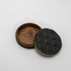  Kifu Paris Kifu Augousti Set of 2 Quilted Boxes in Black Shagreen with Bronze Patina Brass by Kifu Paris - 3844620