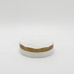  Kifu Paris Kifu Augousti Set of 2 Quilted Boxes in White Shagreen with Bronze Patina Brass by Kifu Paris - 3844611
