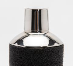  Kifu Paris Kifu Augousti Shaker in Black Shagreen with Stainless Steel Detail by KIFU Paris - 4208406