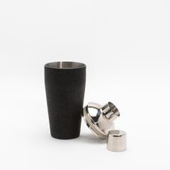  Kifu Paris Kifu Augousti Shaker in Black Shagreen with Stainless Steel Detail by KIFU Paris - 4208409