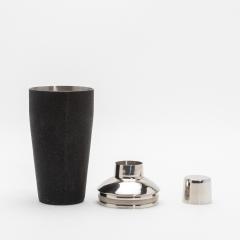  Kifu Paris Kifu Augousti Shaker in Black Shagreen with Stainless Steel Detail by KIFU Paris - 4208410
