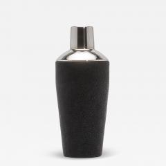  Kifu Paris Kifu Augousti Shaker in Black Shagreen with Stainless Steel Detail by KIFU Paris - 4208728