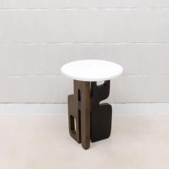  Kifu Paris Kifu Augousti Side Table in Black Shagreen with Bronze Patina and Black Brass by Kifu Paris - 3847880