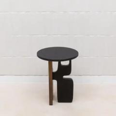  Kifu Paris Kifu Augousti Side Table in Black Shagreen with Bronze Patina and Black Brass by Kifu Paris - 3847884