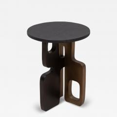  Kifu Paris Kifu Augousti Side Table in Black Shagreen with Bronze Patina and Black Brass by Kifu Paris - 3858140