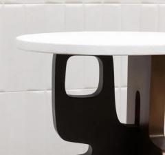  Kifu Paris Kifu Augousti Side Table in White Shagreen with Bronze Patina and Black Brass by Kifu Paris - 3847935