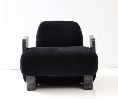  Kimberly Denman Inc Pair of Dark Cerused Oak Gratitude Armchairs upholstered in mohair - 3254061