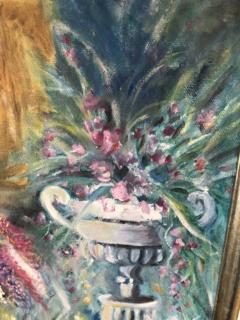  Kimberly Van Rossom Oil on Canvas of a Young Girl in a Garden Signed Kimberly Van Rossom - 2873580