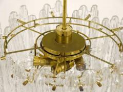  Kinkeldey Kinkeldey Icicle Brass Ice Glass Chandelier Germany 1960s - 4042151