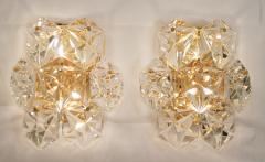  Kinkeldey Leuchten Kinkeldey Crystal Sconces with Gold Plate Fixture Multiple Available  - 137046