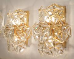  Kinkeldey Leuchten Kinkeldey Crystal Sconces with Gold Plate Fixture Multiple Available  - 137048