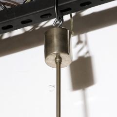  Kinkeldey Mid Century Modernist Glass Chrome Fitted Pendant Chandelier by Kinkeldey - 4142166