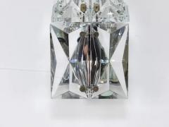  Kinkeldey Pair Facetted Crystal Chrome Sconces Prism Glass Wall Lights by Kinkeldey - 4068037