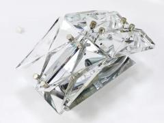  Kinkeldey Pair Facetted Crystal Chrome Sconces Prism Glass Wall Lights by Kinkeldey - 4068067
