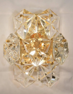  Kinkeldey Pair of Faceted Crystal Sconces by Kinkeldey - 3744486