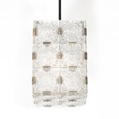  Kinkeldey Pair of Mid Century Rectangular Faceted Cut Crystal Pendants by Kinkeldey - 4489759